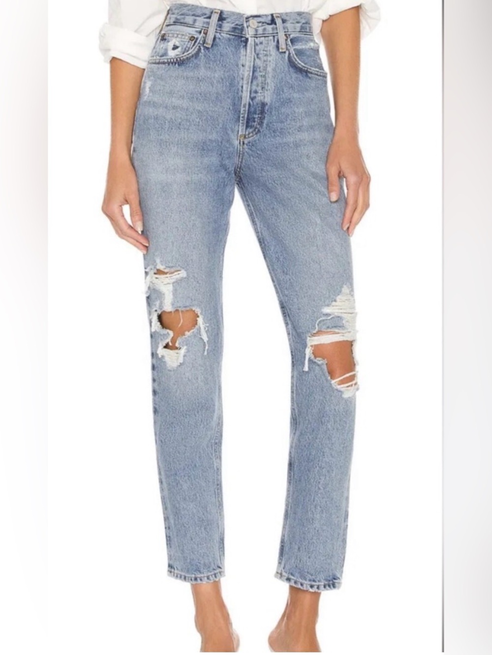 AGOLDE Fen High Rise Relaxed Straight Jeans in Wander Size 26